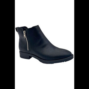 Style & Co Laylaa Zip Ankle Booties Black Smooth - Medium